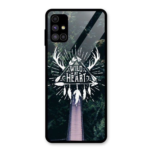 Wild Heart Glass Back Case for Galaxy M51