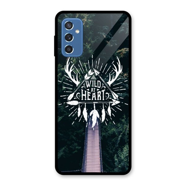 Wild Heart Glass Back Case for Galaxy M52 5G