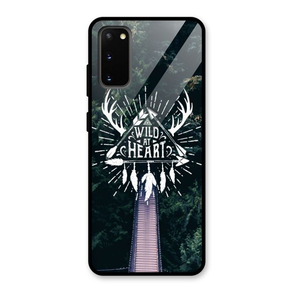 Wild Heart Glass Back Case for Galaxy S20