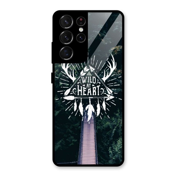 Wild Heart Glass Back Case for Galaxy S21 Ultra 5G