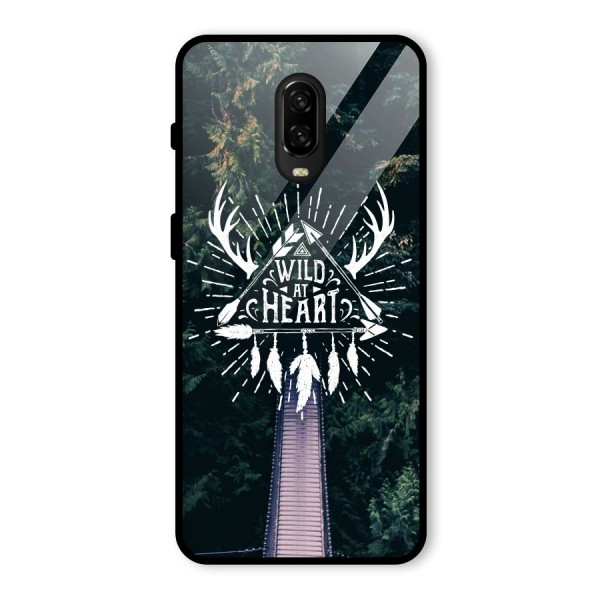 Wild Heart Glass Back Case for OnePlus 6T