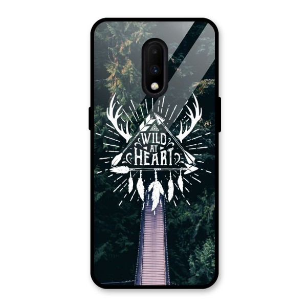 Wild Heart Glass Back Case for OnePlus 7