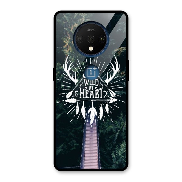 Wild Heart Glass Back Case for OnePlus 7T