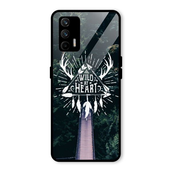 Wild Heart Glass Back Case for Realme X7 Max