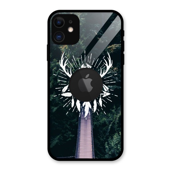 Wild Heart Glass Back Case for iPhone 11 Logo Cut