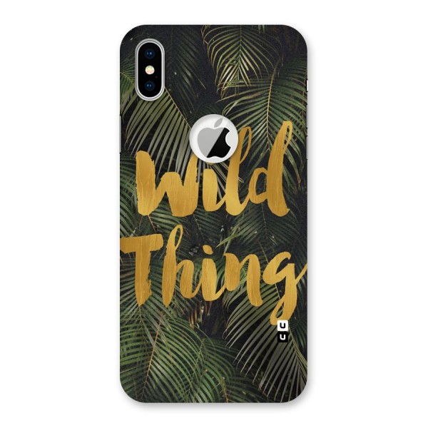 Wild Leaf Thing Back Case for iPhone XS Logo Cut