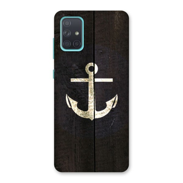 Wood Anchor Back Case for Galaxy A71