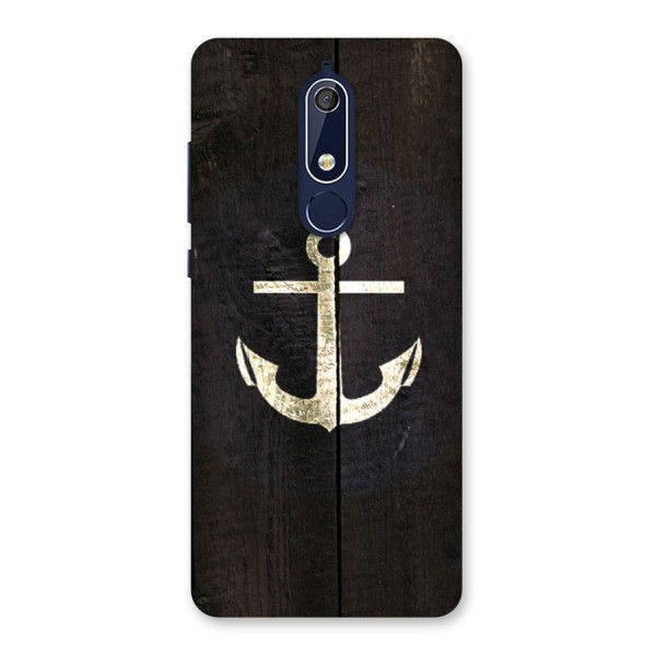Wood Anchor Back Case for Nokia 5.1