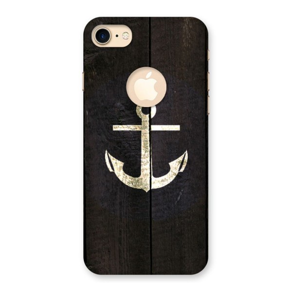 Wood Anchor Back Case for iPhone 7 Logo Cut