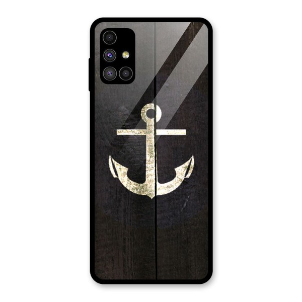 Wood Anchor Glass Back Case for Galaxy M51