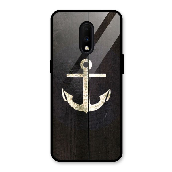 Wood Anchor Glass Back Case for OnePlus 7