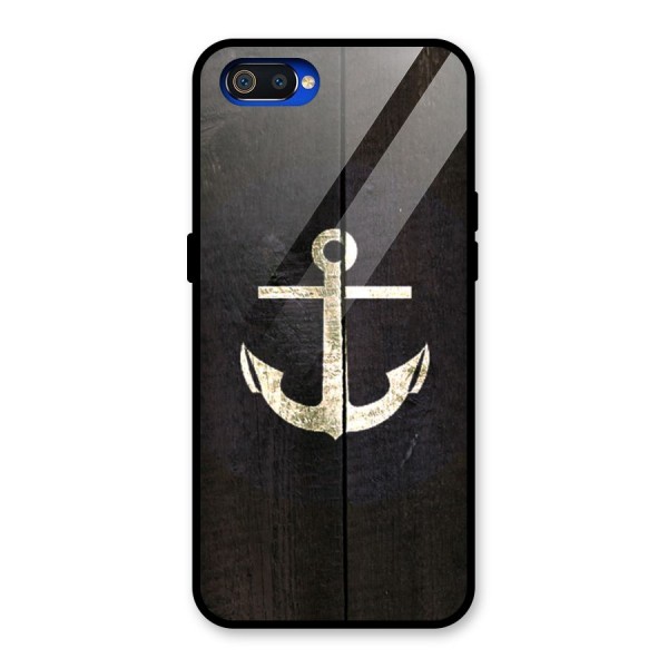 Wood Anchor Glass Back Case for Realme C2
