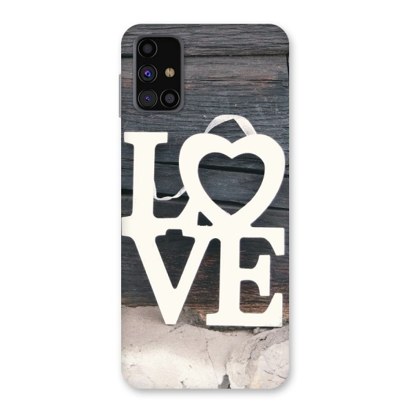Wood Love Lock Back Case for Galaxy M31s