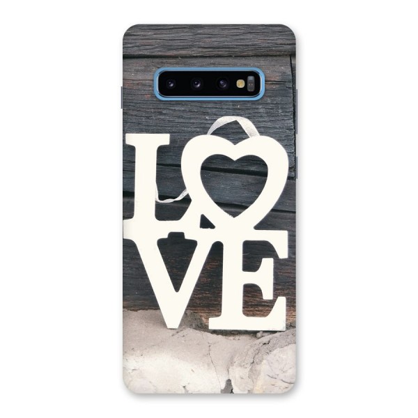 Wood Love Lock Back Case for Galaxy S10 Plus