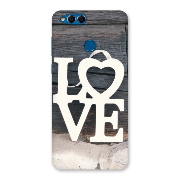 Wood Love Lock Back Case for Honor 7X