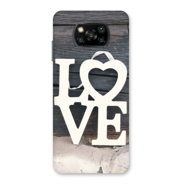 Wood Love Lock Back Case for Poco X3