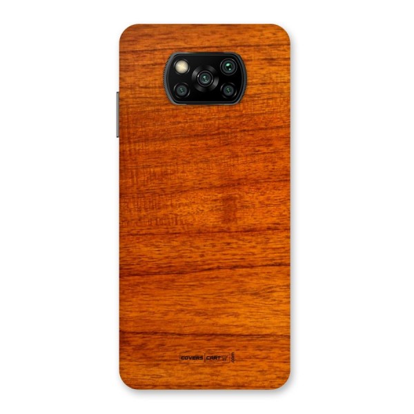 Wood Texture Design Back Case for Poco X3