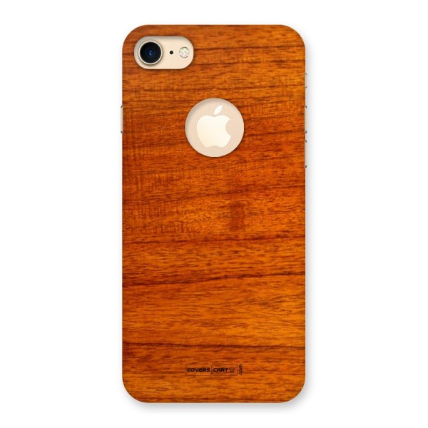 Wood Texture Design Back Case for iPhone 7 Logo Cut