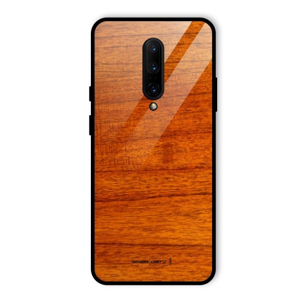 Wood Texture Design Glass Back Case for OnePlus 7 Pro