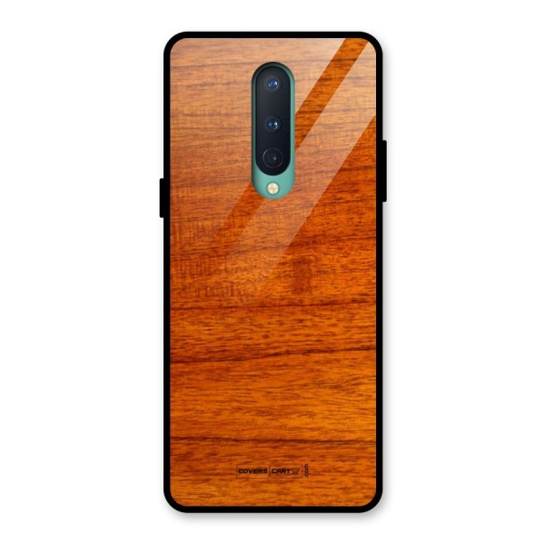 Wood Texture Design Glass Back Case for OnePlus 8
