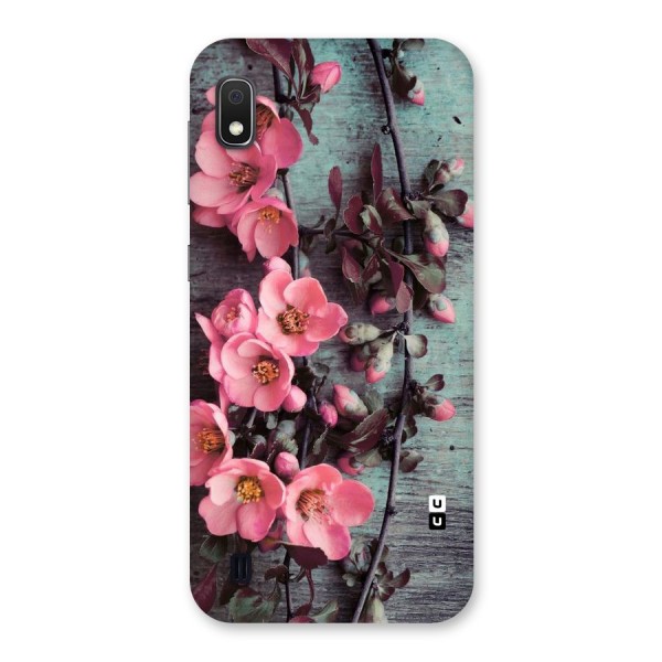 Wooden Floral Pink Back Case for Galaxy A10