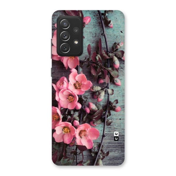 Wooden Floral Pink Back Case for Galaxy A72