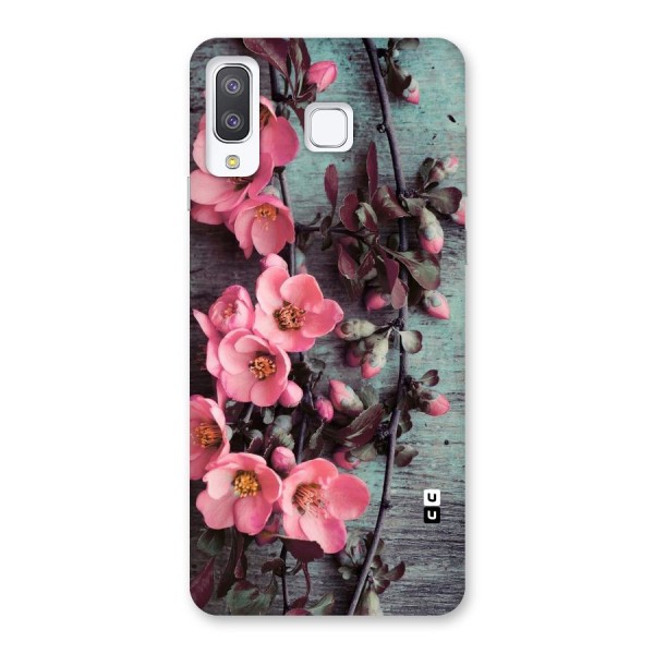 Wooden Floral Pink Back Case for Galaxy A8 Star
