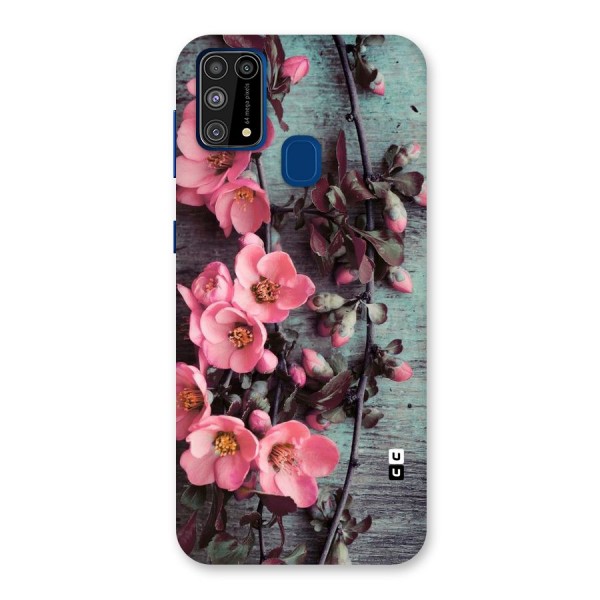 Wooden Floral Pink Back Case for Galaxy F41