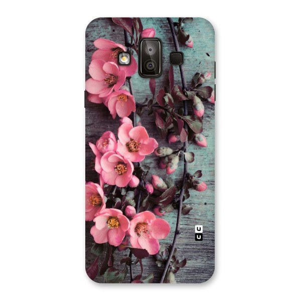 Wooden Floral Pink Back Case for Galaxy J7 Duo