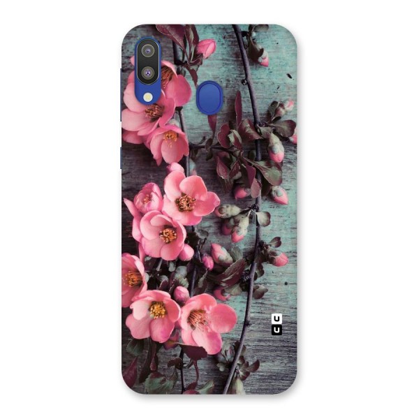 Wooden Floral Pink Back Case for Galaxy M20