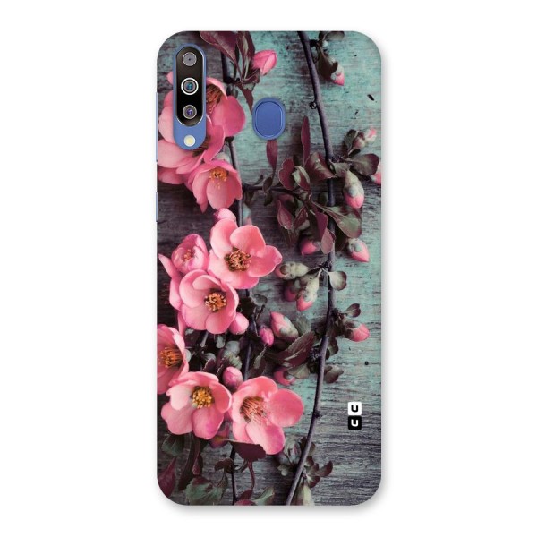 Wooden Floral Pink Back Case for Galaxy M30