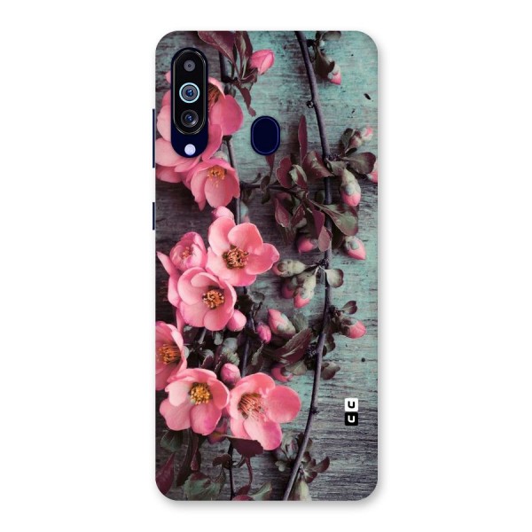 Wooden Floral Pink Back Case for Galaxy M40