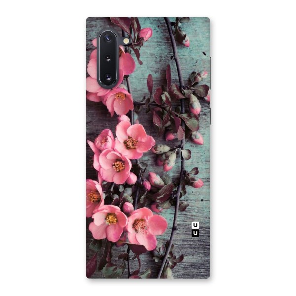 Wooden Floral Pink Back Case for Galaxy Note 10