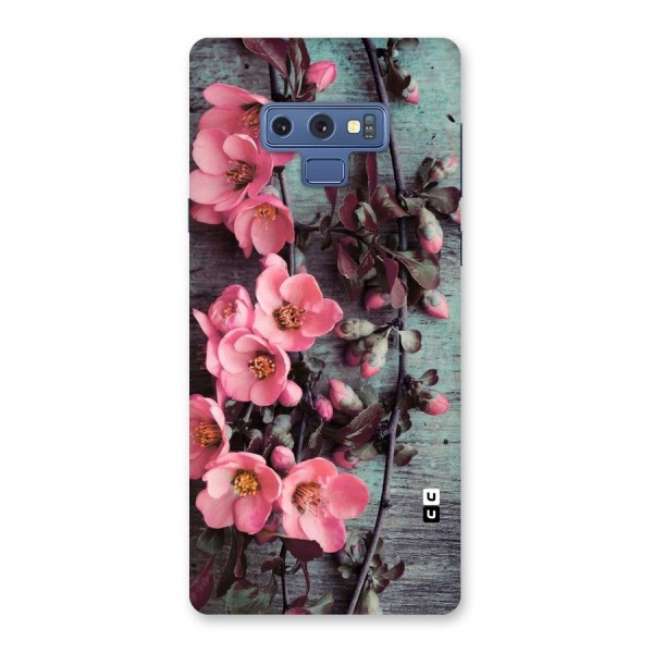 Wooden Floral Pink Back Case for Galaxy Note 9