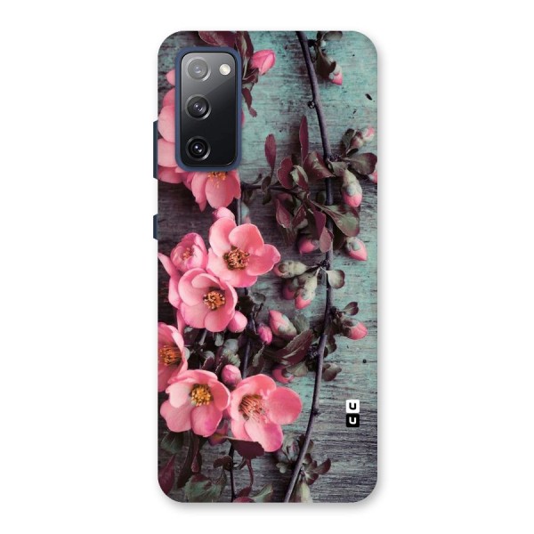 Wooden Floral Pink Back Case for Galaxy S20 FE