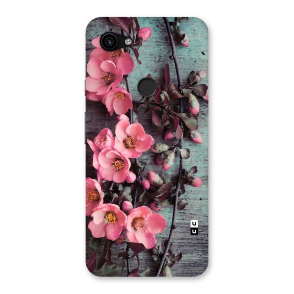 Wooden Floral Pink Back Case for Google Pixel 3a XL