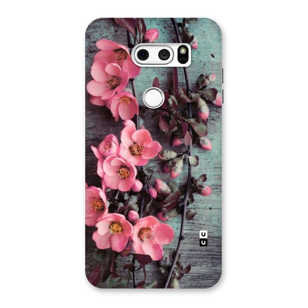 Wooden Floral Pink Back Case for LG V30