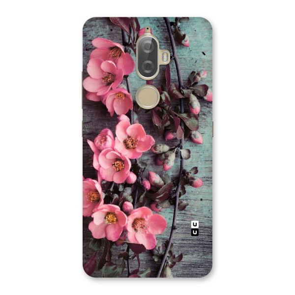 Wooden Floral Pink Back Case for Lenovo K8 Plus
