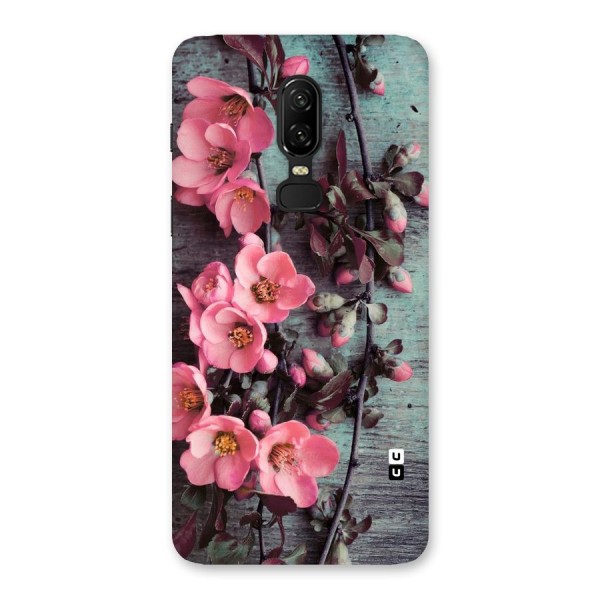 Wooden Floral Pink Back Case for OnePlus 6