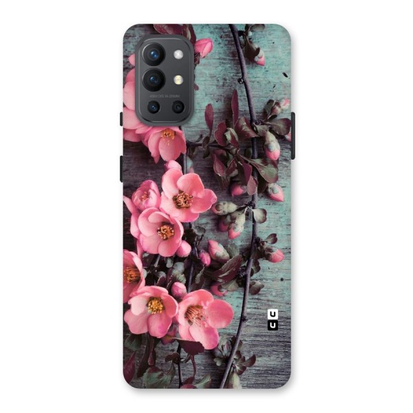 Wooden Floral Pink Back Case for OnePlus 9R