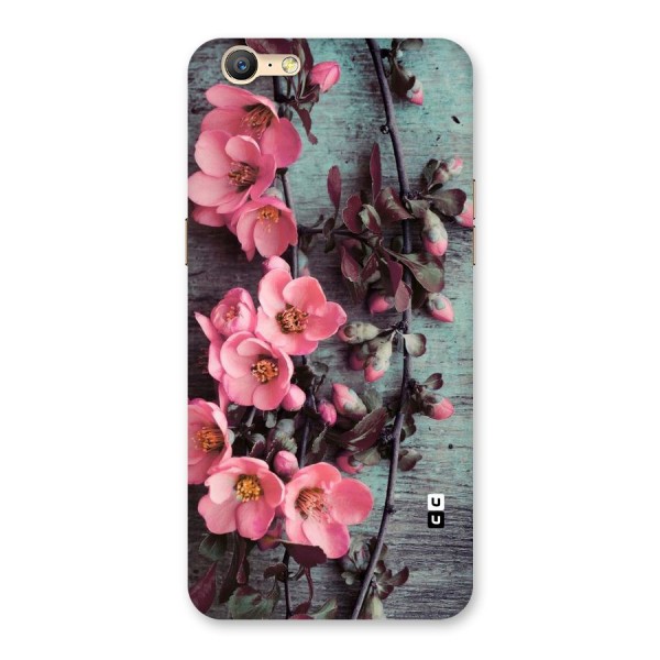 Wooden Floral Pink Back Case for Oppo A39
