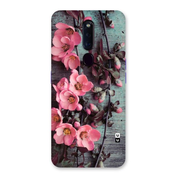 Wooden Floral Pink Back Case for Oppo F11 Pro