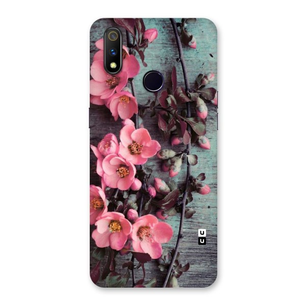 Wooden Floral Pink Back Case for Realme 3 Pro