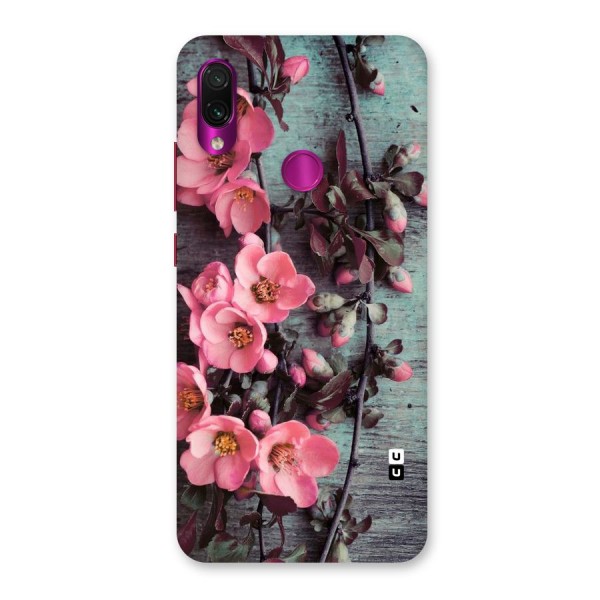Wooden Floral Pink Back Case for Redmi Note 7 Pro