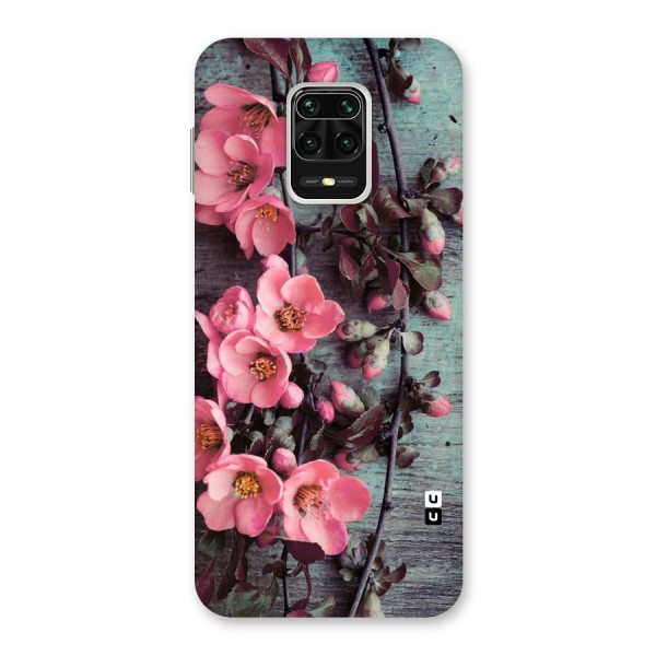 Wooden Floral Pink Back Case for Redmi Note 9 Pro