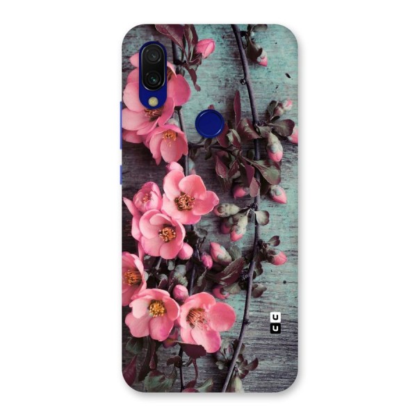 Wooden Floral Pink Back Case for Redmi Y3