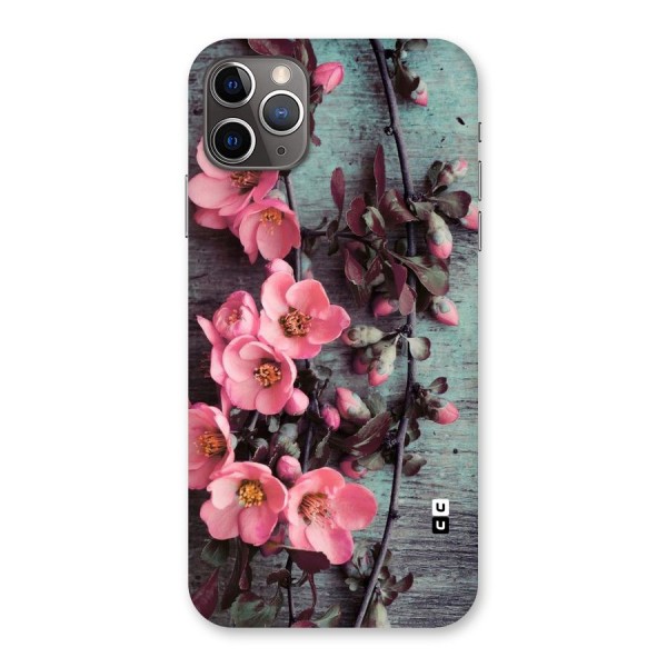 Wooden Floral Pink Back Case for iPhone 11 Pro Max