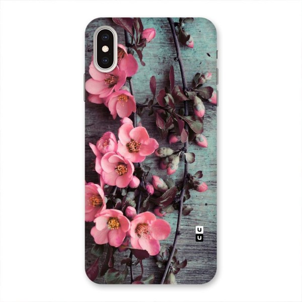 Wooden Floral Pink Back Case for iPhone XS Max