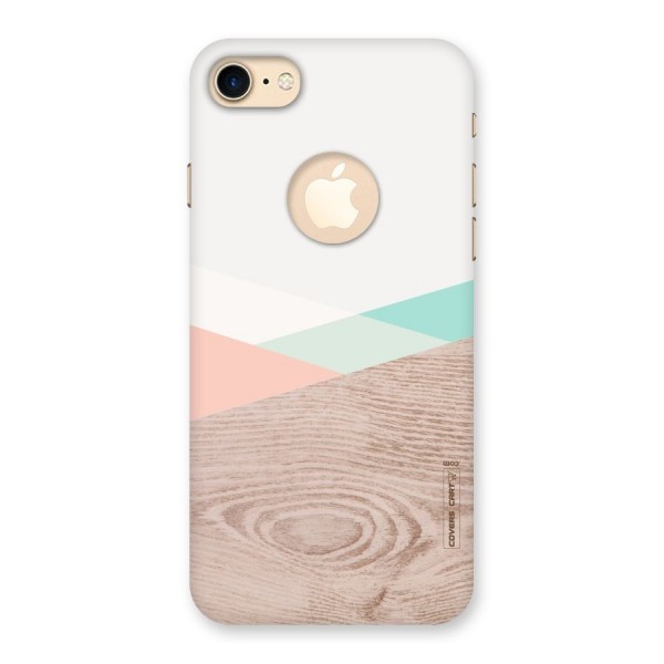Wooden Fusion Back Case for iPhone 7 Logo Cut