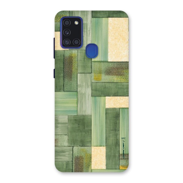 Wooden Green Texture Back Case for Galaxy A21s